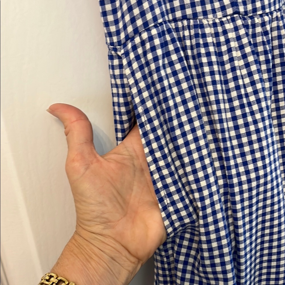 Old Navy Blue Gingham Sleeveless Maxi Dress - Picture 2 of 6
